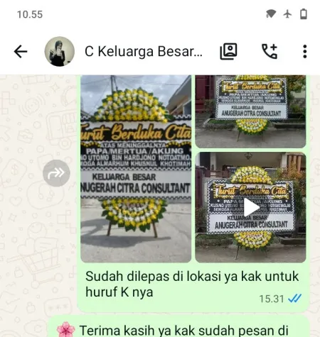 Pengiriman Papan Bunga Duka Kedaung